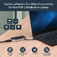 StarTech.com Travel A/V Adapter 3-in-1 USB-C to VGA, DVI or HDMI - 4K, USB Type-C, DVI output, HDMI output, VGA (D-Sub) output, 3840 x 2160 pixels