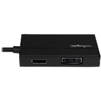 StarTech.com Travel A/V Adapter 3-in-1 HDMI to DisplayPort, VGA or DVI - 1920 x 1200, Black, CE, FCC, RoHS, 0 - 70 C, -10 - 55 C, 40 - 50%, 76 g