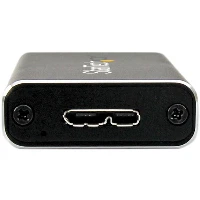 StarTech.com USB 3.1 (10Gbps) mSATA Drive Enclosure - Aluminum, SSD enclosure, mSATA, 10 Gbit/s, USB connectivity, Black, Silver