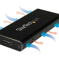 StarTech.com USB 3.1 (10Gbps) mSATA Drive Enclosure - Aluminum, SSD enclosure, mSATA, 10 Gbit/s, USB connectivity, Black, Silver