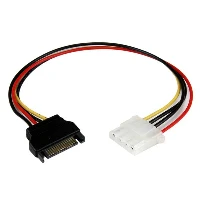 StarTech.com 12in SATA to LP4 Power Cable Adapter - F/M, 0.3048 m, SATA 15-pin, Molex (4-pin), Male, Female, Straight