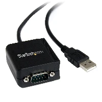 StarTech.com 1 Port FTDI USB to Serial RS232 Adapter Cable with Optical Isolation, DB-9, USB A, 2.5 m, Black