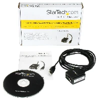 StarTech.com 1 Port FTDI USB to Serial RS232 Adapter Cable with Optical Isolation, DB-9, USB A, 2.5 m, Black