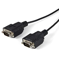 StarTech.com 2 Port FTDI USB to Serial RS232 Adapter Cable with COM Retention, Black, 2.1 m, USB 2.0 A, 2 x DB-9, Male, Male