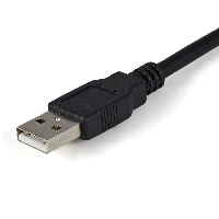 StarTech.com 2 Port FTDI USB to Serial RS232 Adapter Cable with COM Retention, Black, 2.1 m, USB 2.0 A, 2 x DB-9, Male, Male