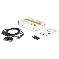 StarTech.com 2 Port FTDI USB to Serial RS232 Adapter Cable with COM Retention, Black, 2.1 m, USB 2.0 A, 2 x DB-9, Male, Male