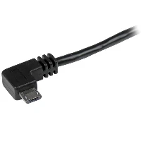StarTech.com Micro-USB Cable with Right-Angled Connectors - M/M - 1m (3ft), 1 m, USB A, Micro-USB B, USB 2.0, Male/Male, Black
