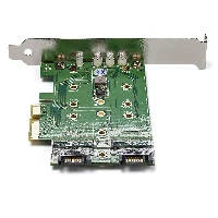 StarTech.com 3-Port M.2 SSD (NGFF) Adapter Card - 1 x PCIe (NVMe) M.2, 2 x SATA III M.2 - PCIe 3.0, PCIe, M.2, SATA, Full-height / Low-profile, PCIe 3.0, 50000 h, CE, FCC, TAA, REACH