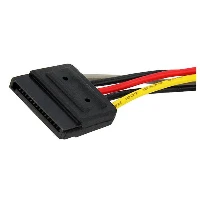 StarTech.com 6in SATA Power Y Splitter Cable Adapter - M/F, 0.15 m, SATA 15-pin, 2 x SATA 15-pin, Male, Female, Straight