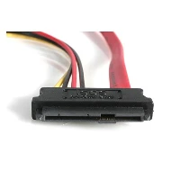 StarTech.com 18in SAS 29 Pin to SATA Cable with LP4 Power, 0.457 m, SATA 15-pin, LP4 M, SAS 29 Pin Plug, Straight, Straight, Red