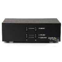 StarTech.com 2 Port VGA Auto Switch, VGA, VGA, HD15, Black, 250 MHz, 182 mm
