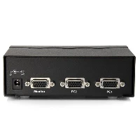 StarTech.com 2 Port VGA Auto Switch, VGA, VGA, HD15, Black, 250 MHz, 182 mm