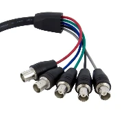 StarTech.com 1 ft Coax HD15 VGA to 5 BNC RGBHV Monitor Cable - M/F, 0.3 m, VGA (D-Sub), 5 x BNC, Male, Female, Straight