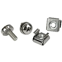 StarTech.com 100 Pkg M5 Mounting Screws and Cage Nuts for Server Rack Cabinet, Screw, Sheet metal, General utility, M5, Dome head, Silver