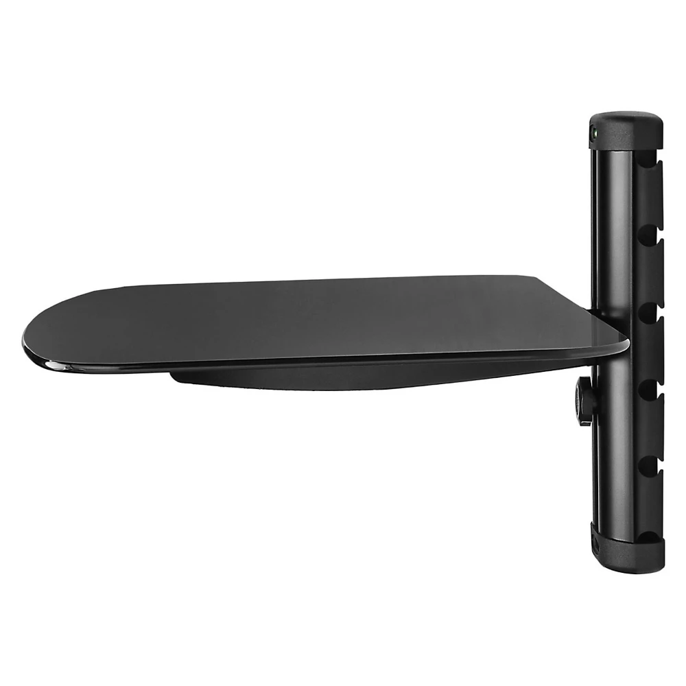 Peerless ACCSH200, Black, Glass, 1 shelves, 13.6 kg, Wall, 396 mm