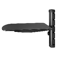 Peerless ACCSH200, Black, Glass, 1 shelves, 13.6 kg, Wall, 396 mm