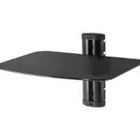 Peerless ACCSH200, Black, Glass, 1 shelves, 13.6 kg, Wall, 396 mm