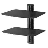 Peerless ACCSH300, Black, Glass, 2 shelves, 13.6 kg, Wall, 396 mm