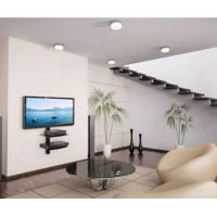 Peerless ACCSH300, Black, Glass, 2 shelves, 13.6 kg, Wall, 396 mm