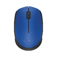 Logitech M171 Wireless Mouse, Ambidextrous, Optical, RF Wireless, 1000 DPI, Blue