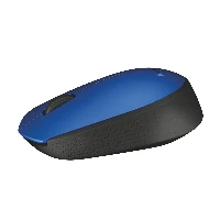 Logitech M171 Wireless Mouse, Ambidextrous, Optical, RF Wireless, 1000 DPI, Blue