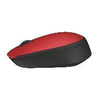 Logitech M171 Wireless Mouse, Ambidextrous, Optical, RF Wireless, 1000 DPI, Red