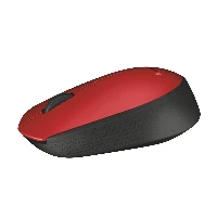 Logitech M171 Wireless Mouse, Ambidextrous, Optical, RF Wireless, 1000 DPI, Red