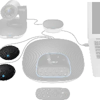 Logitech GROUP Expansion Microphone, Table microphone, 28 dB, 100 - 11000 Hz, 1%, Omnidirectional, Wireless