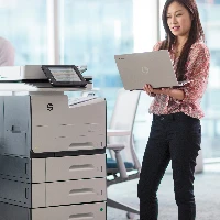 HP PageWide Enterprise Color MFP 586dn, Thermal inkjet, Colour printing, 2400 x 1200 DPI, A4, Direct printing, Black, White