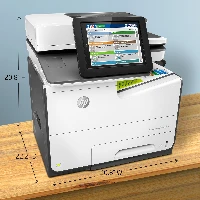 HP PageWide Enterprise Color MFP 586dn, Thermal inkjet, Colour printing, 2400 x 1200 DPI, A4, Direct printing, Black, White