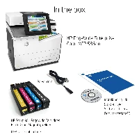 HP PageWide Enterprise Color MFP 586dn, Thermal inkjet, Colour printing, 2400 x 1200 DPI, A4, Direct printing, Black, White