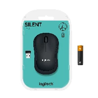 Logitech M220 Silent, Ambidextrous, Optical, RF Wireless, 1000 DPI, Charcoal