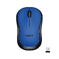 Logitech M220 Silent, Ambidextrous, Optical, RF Wireless, 1000 DPI, Black, Blue