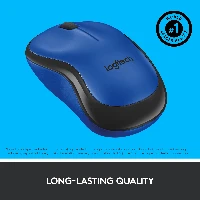 Logitech M220 Silent, Ambidextrous, Optical, RF Wireless, 1000 DPI, Black, Blue