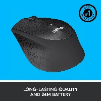 Logitech M330 Silent Plus, Right-hand, Mechanical, RF Wireless, 1000 DPI, Black