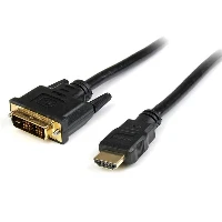 StarTech.com 0.5m HDMI to DVI-D Cable - M/M, 0.5 m, HDMI, DVI-D, Gold, Black, Polyvinyl chloride (PVC)