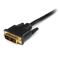 StarTech.com 0.5m HDMI to DVI-D Cable - M/M, 0.5 m, HDMI, DVI-D, Gold, Black, Polyvinyl chloride (PVC)