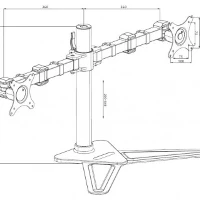 iiyama DS1002D-B1, 10 kg, 25.4 cm (10
