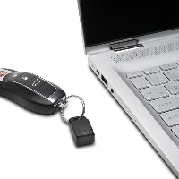 Kensington VeriMark Fingerprint Key  FIDO U2F for universal 2nd factor authentication & Windows Hello, 15 mm, 30 mm, 10 mm, 20 g, Black, FIDO U2F