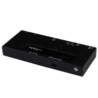 StarTech.com 2 Port HDMI Switch w/ Automatic and Priority Switching - 1080p, HDMI, Aluminium, Plastic, Black, 10 m, 1280 x 720 (HD 720), 1920 x 1080 (HD 1080), 1920 x 1200 (WUXGA), 1080p, 720p