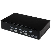 StarTech.com 4 Port 1U Rackmount USB KVM Switch with OSD, 1920 x 1440 pixels, Rack mounting, 5.4 W, 1U, Black