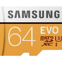 Samsung MB-MP64G, 64 GB, MicroSDXC, Class 10, UHS-I, 100 MB/s, Freeze resistant, Heat resistant, Water resistant