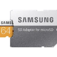 Samsung MB-MP64G, 64 GB, MicroSDXC, Class 10, UHS-I, 100 MB/s, Freeze resistant, Heat resistant, Water resistant