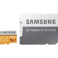 Samsung MB-MP64G, 64 GB, MicroSDXC, Class 10, UHS-I, 100 MB/s, Freeze resistant, Heat resistant, Water resistant