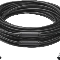Logitech GROUP 15m Extender Cable, 15 m, 6-p Mini-DIN, 6-p Mini-DIN, Male, Male, Black