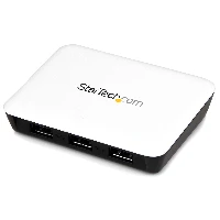 StarTech.com USB 3.0 to Gigabit Ethernet NIC Network Adapter with 3 Port Hub - White, Wired, USB, 5000 Mbit/s, Black, White