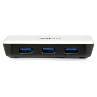 StarTech.com USB 3.0 to Gigabit Ethernet NIC Network Adapter with 3 Port Hub - White, Wired, USB, 5000 Mbit/s, Black, White