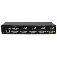 StarTech.com 4 Port USB DVI KVM Switch with DDM Fast Switching Technology and Cables, 1920 x 1200 pixels, Ethernet LAN, 10 W, Black