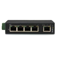 StarTech.com 5-port industrial Ethernet switch - DIN rail mountable, Unmanaged, Fast Ethernet (10/100), Full duplex, Rack mounting