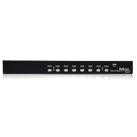 StarTech.com 8 Port 1U Rackmount DVI USB KVM Switch, 1920 x 1200 pixels, Rack mounting, 1U, Black
